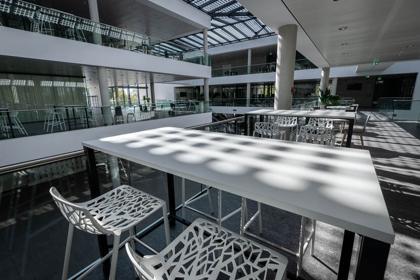 Interieur lesgebouw op de Koning Willem III kazerne in Apeldoorn