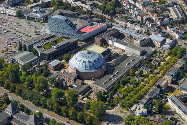 Luchtfoto koepelgevangenis Breda.