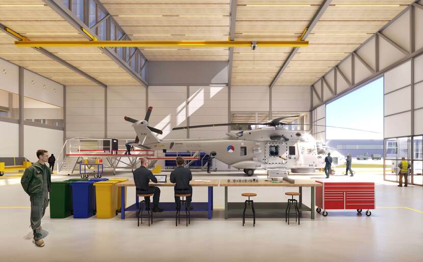 Impressie van nieuw squadrongebouw in Den Helder