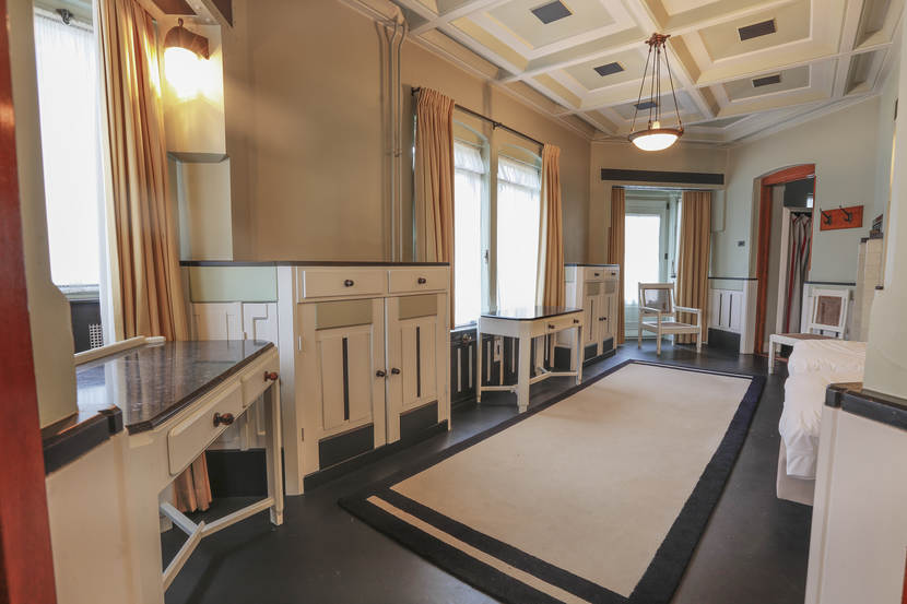Slaapkamer in jachthuis St Hubertus