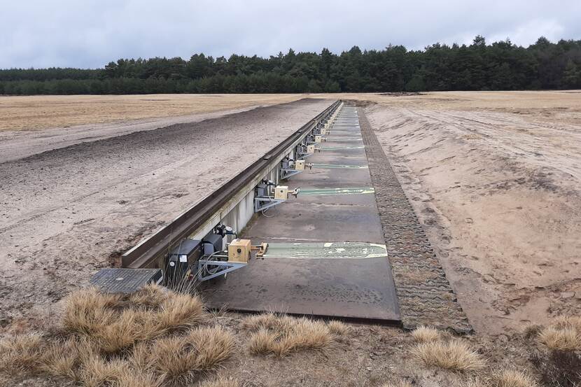 Oefenschietbaan op een natuurgebied.