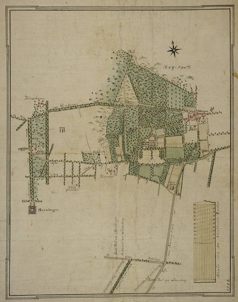Kaart Huis Doorn, Doorn voor 1792