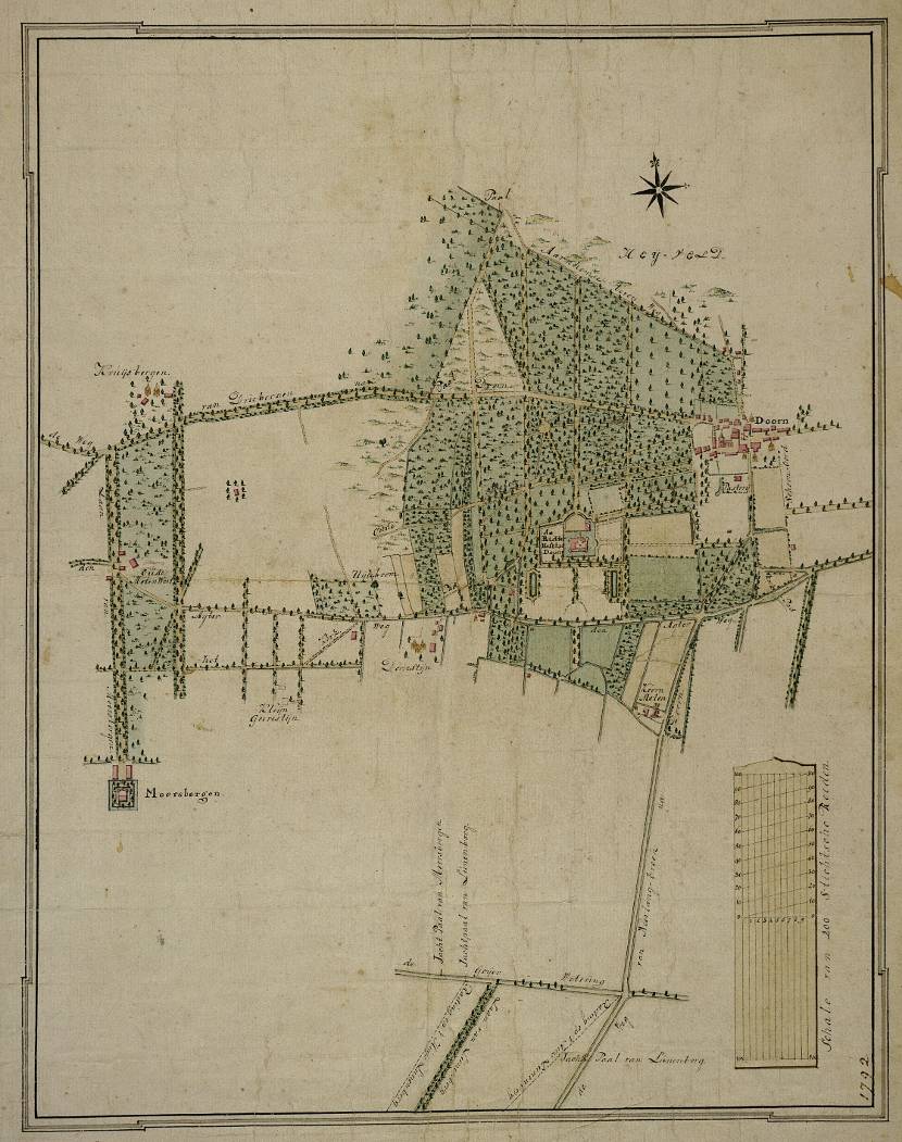 Kaart Huis Doorn, Doorn voor 1792