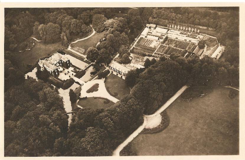 Ansichtkaart luchtfoto Huis Doorn, Doorn in 1935